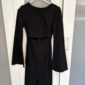 NWT NICHOLAS ponti bell sleeve Black Dress